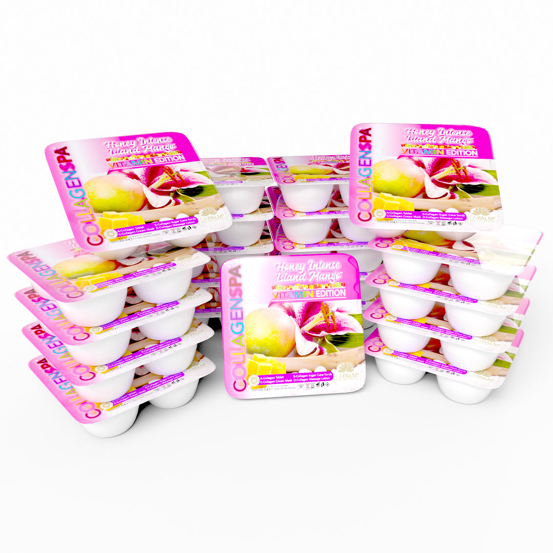 La Palm CollagenSpa 4 Step Pedicure Tray - Honey Tropical Island Mango (24 Count)