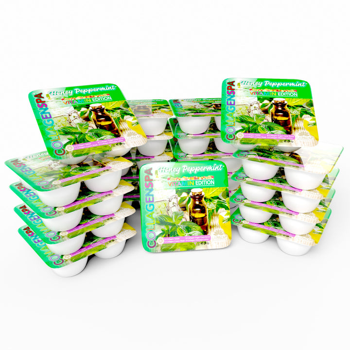 La Palm CollagenSpa 4 Step Pedicure Tray - Honey Pure Peppermint (24 Count)