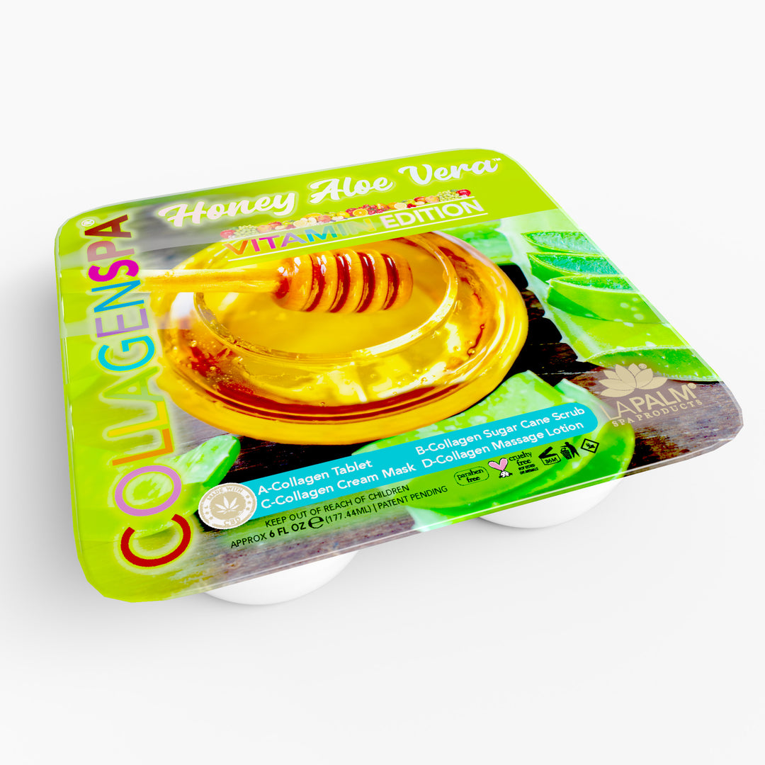 La Palm CollagenSpa Vitamin Edition 4 Step Pedicure Tray - Honeydew Aloe Vera (24 Count)