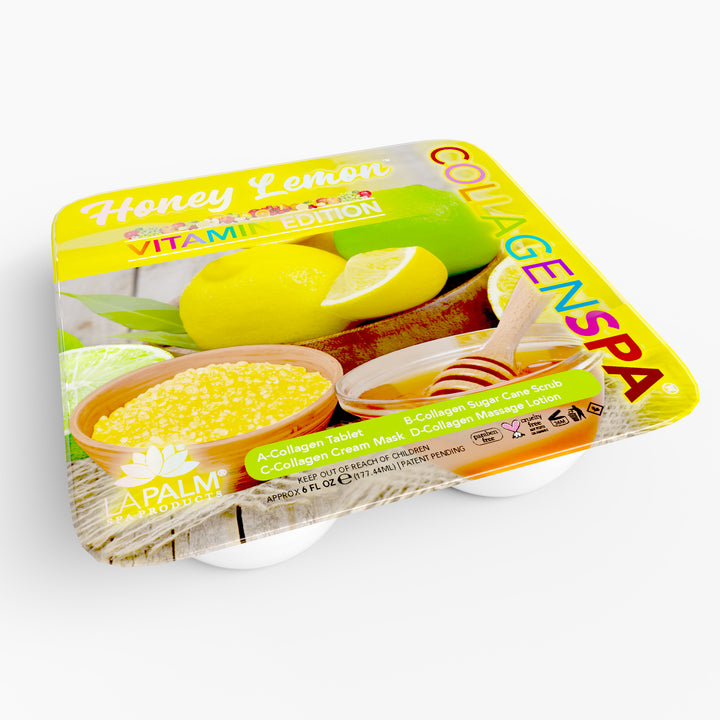 La Palm CollagenSpa Vitamin Edition 4 Step Pedicure Tray - Honey Lemon Lime (24 Count)