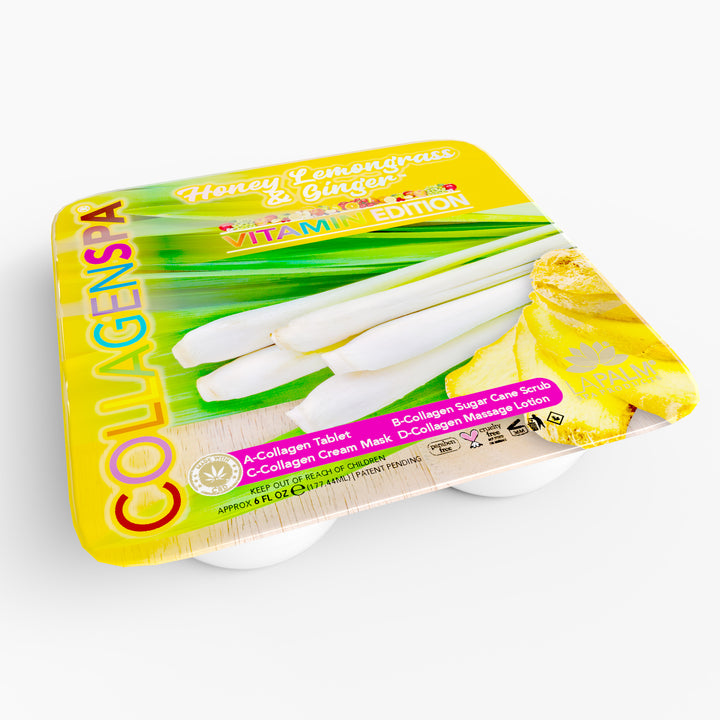 La Palm CollagenSpa 4 Step Pedicure Tray - Honey Lemongrass & Ginger (24 Count)