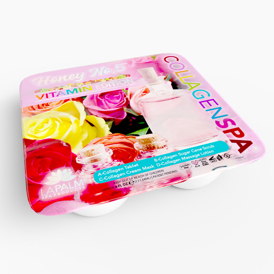 La Palm CollagenSpa Vitamin Edition 4 Step Pedicure Tray - Honey No. 5 (24 Count)