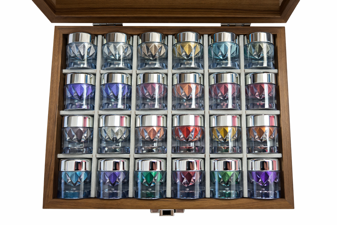 J.Lyn Magic Mirror Chrome Powder Collection – 24 Color Professional Nail Art Set