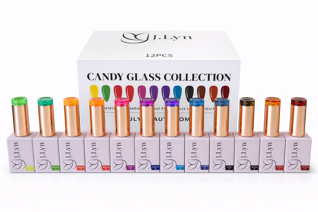 J. Lyn Candy Glass Gel Polish Collection – 12 Sheer Glass Jelly Colors