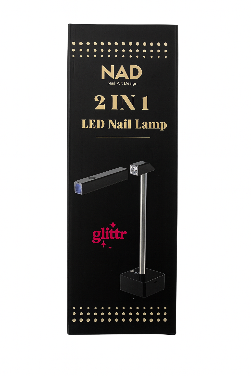 NAD Glittr 2-in-1 LED Nail Lamp – Rechargeable Handheld & Stand Flash Curing Light