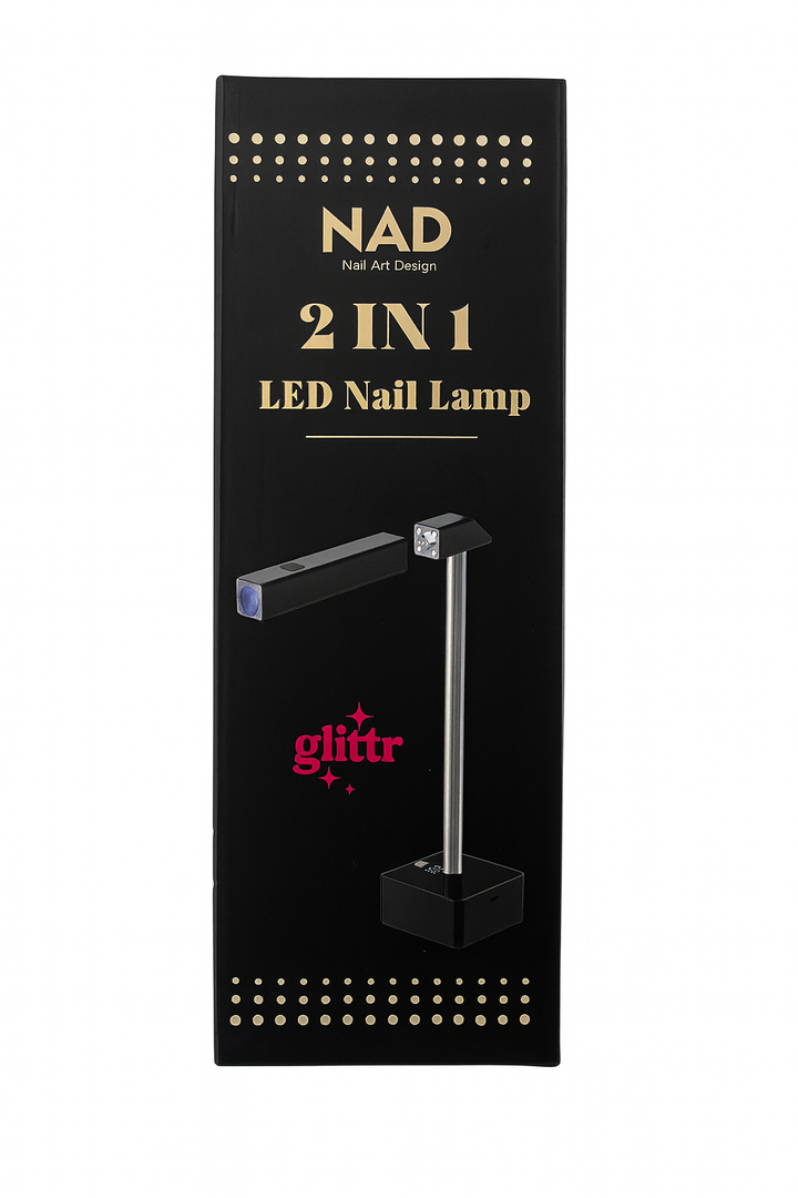 NAD Glittr 2-in-1 LED Nail Lamp – Rechargeable Handheld & Stand Flash Curing Light