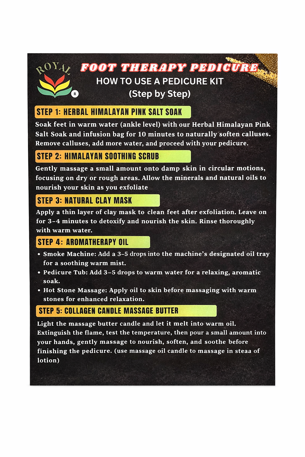 Royal 5-in-1 Foot Therapy Pedicure Kit – Royal Signature | Herbal Bliss