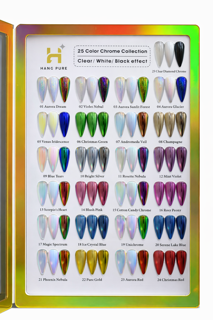HANG Pure Chrome Nail Powder Collection – 25 Colors Set