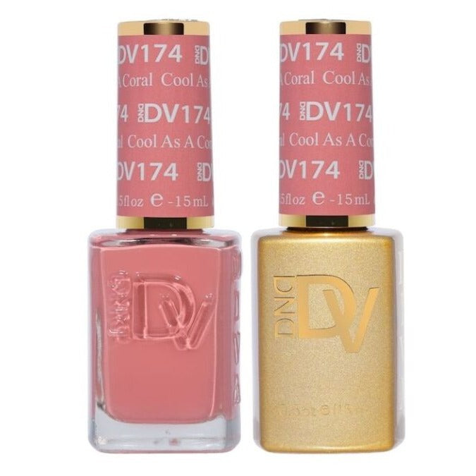 DND DV 174 COOL AS A CORAL - DND Diva Gel Nail Polish Duo