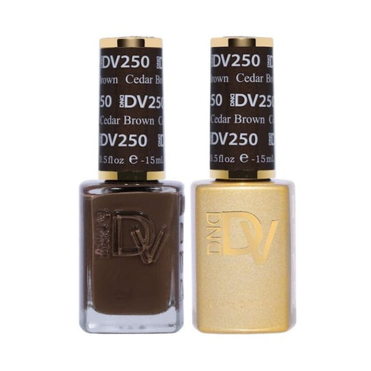 DND DV 250 CEDAR BROWN - DND Diva Gel Nail Polish Duo