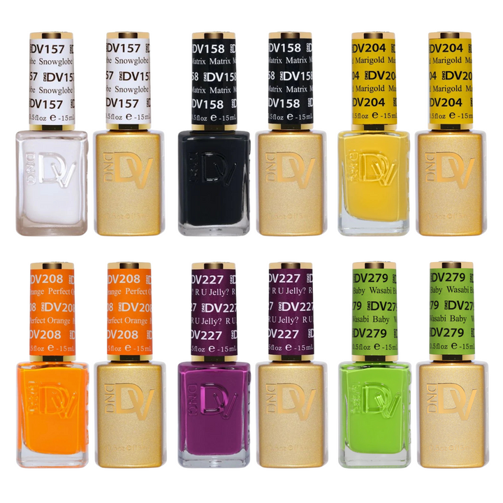 DND Diva Gel & Polish Trick or Treat 6pc Bundle - Halloween Collection Special