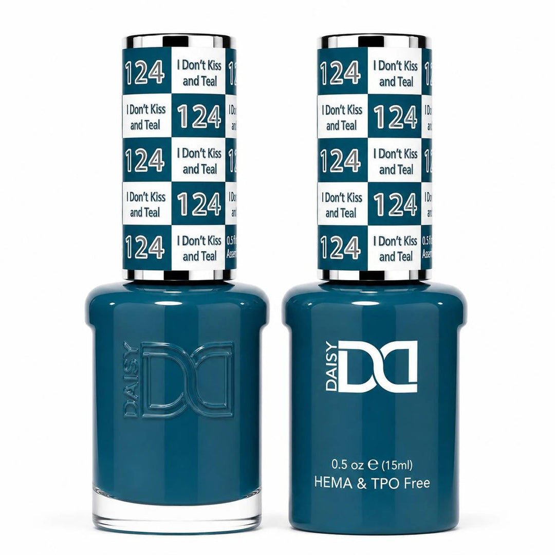 DND HEMA & TPO FREE Gel Polish Duo - 124 I Don't Kiss and Teal
