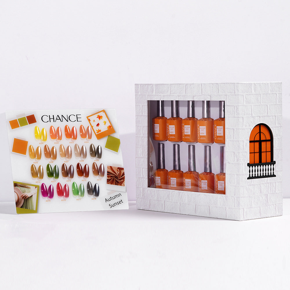 Cre8tion Chance Autumn Sunset Collection 0.5oz #19 Collection Kit - 18 Colors Gel Collection