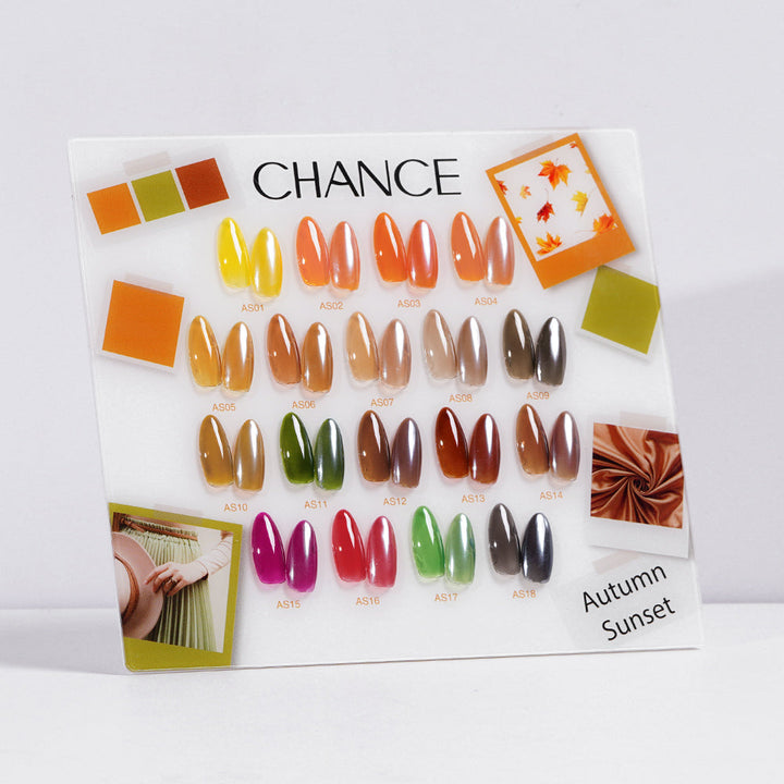 Cre8tion Chance Autumn Sunset Collection 0.5oz #19 Collection Kit - 18 Colors Gel Collection