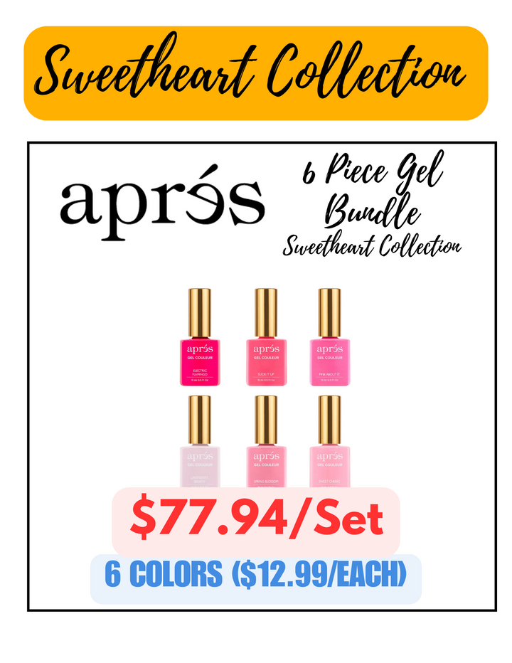 Aprés Gel Couleur Valentines 6pc Bundle - Sweetheart Shades Special