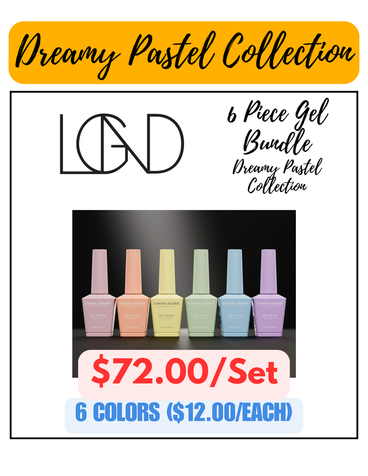 Chaun Legend Gel 6pc Bundle - Dreamy Pastel Collection Special