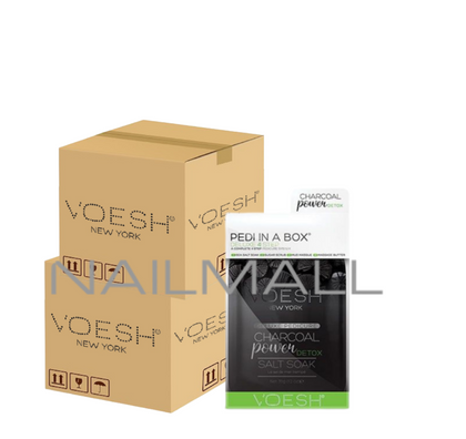VOESH Pedi in a Box - Deluxe 4 Step100 pieces Charcoal Power Detox