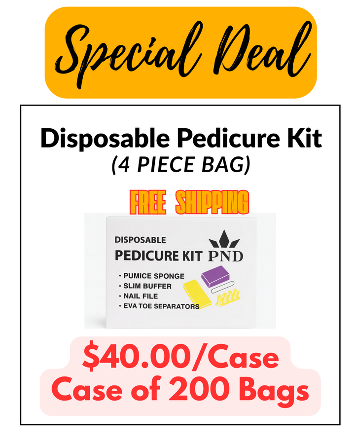 Disposable Pedicure Kit 4pcs - Box of 200 bags