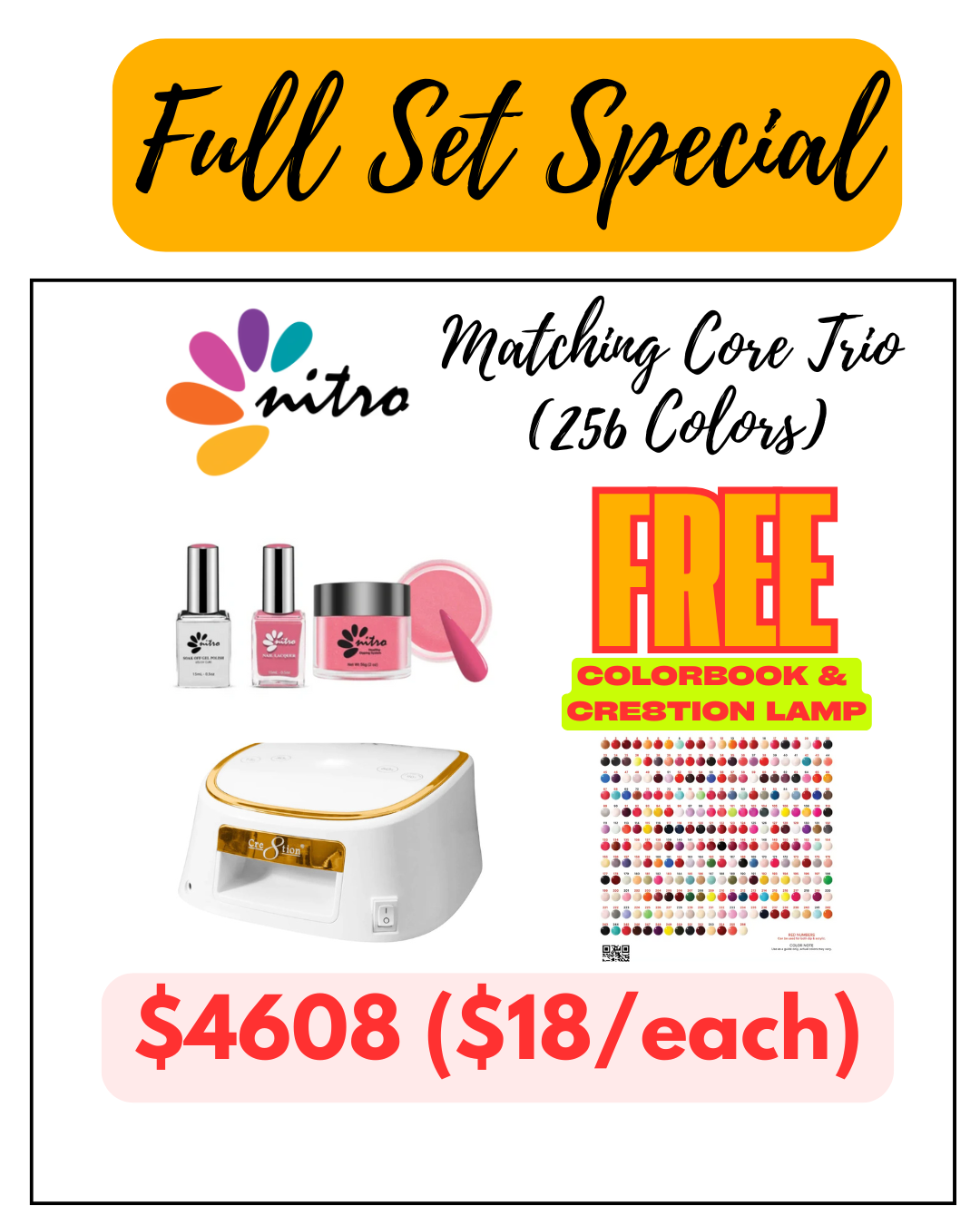 Nitro Trio Full Set – 256 Matching Nail Colors – NAILMALL