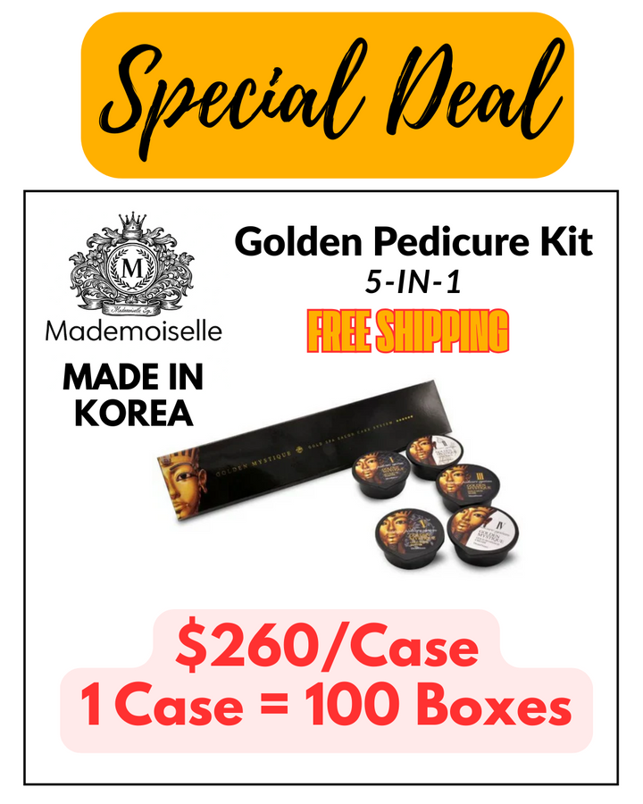 Mademoiselle Golden Spa Pedicure 5-in-1 Luxury Spa Pedicure Kit - SPECIAL