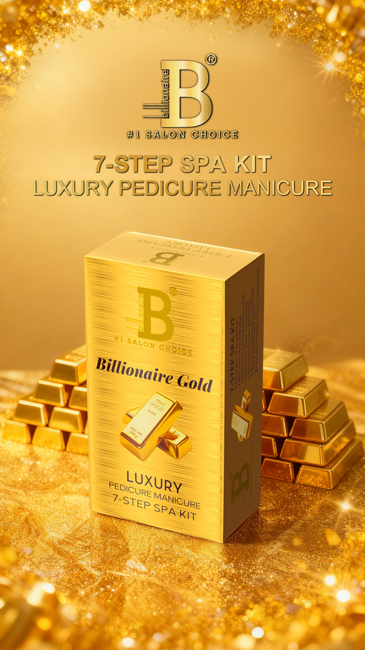 Billionaire Bubble Spa Nail Deluxe 7 Steps Pedicure Manicure Treatment Kit