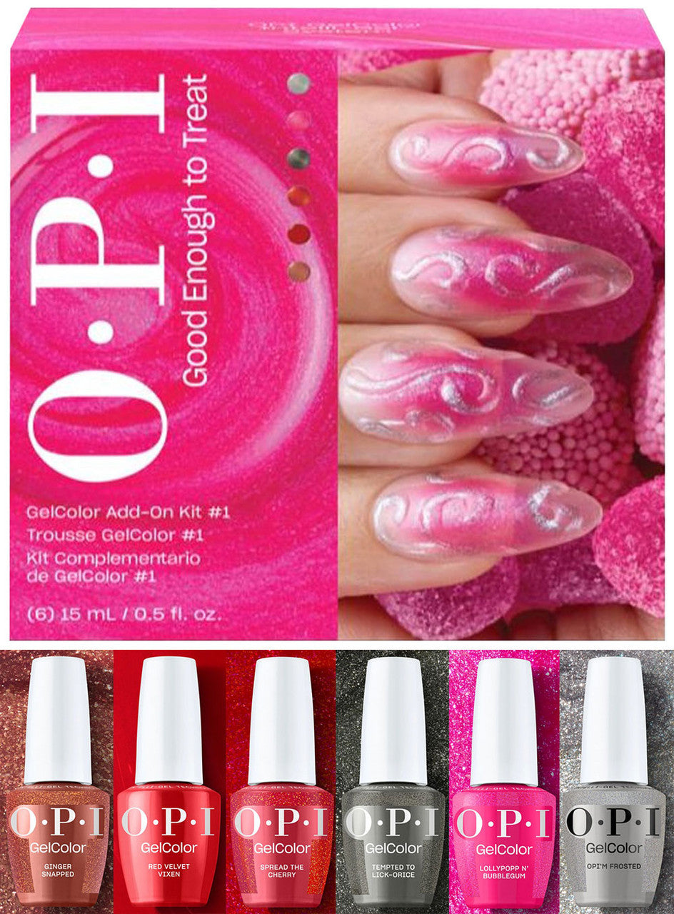 OPI GelColor Holiday 2025 - Good Enough to Treat GelColor Add-On Kit #1 Collection (6 pcs.)