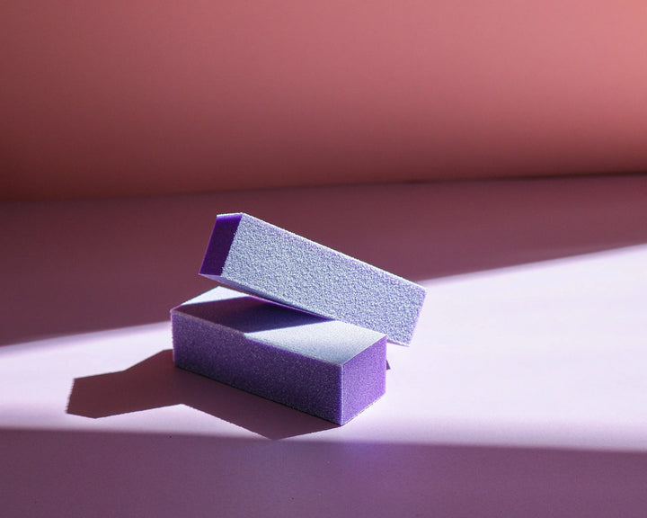 Buff Bloom 3-Way Buffers - Violet & White 060/100 (500 pieces)