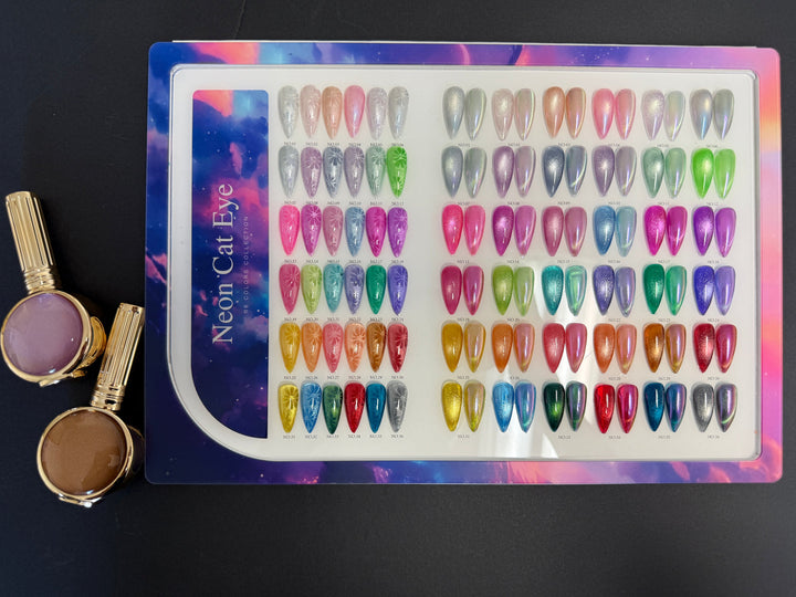 Hang Nail Product Neon Cat Eye Gel Set – 36 Colors | Display + Free Chrome #29 & Magnetic Tool