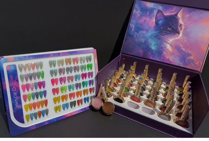 Hang Nail Product Neon Cat Eye Gel Set – 36 Colors | Display + Free Chrome #29 & Magnetic Tool