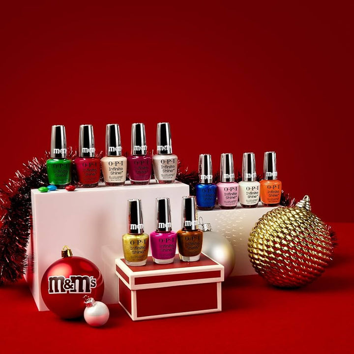 OPI x M&M's 2026 Holiday Infinite Shine Collection | 12 Pieces