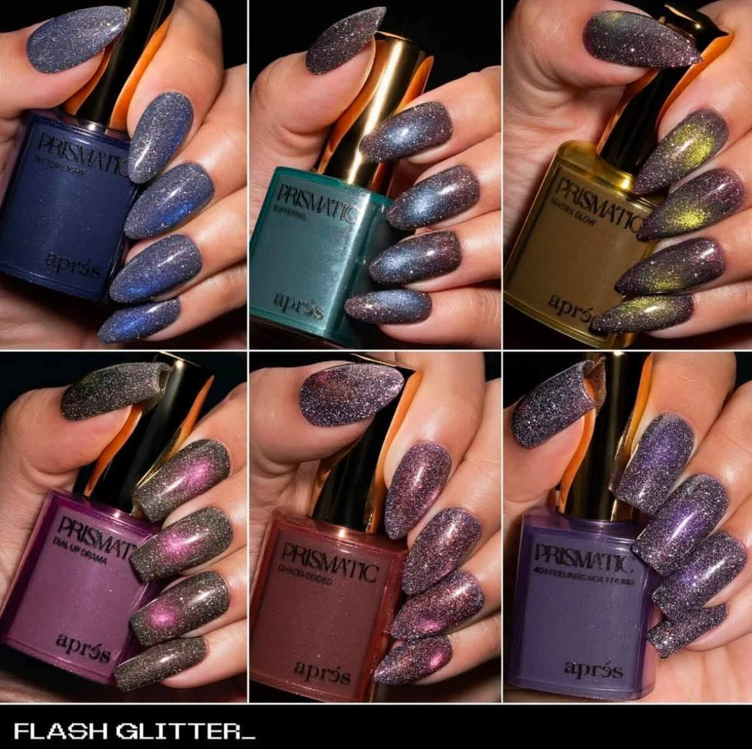Apres Gel Couleur - Prismatic Flash Glitter Collection | 6 Pieces Collection