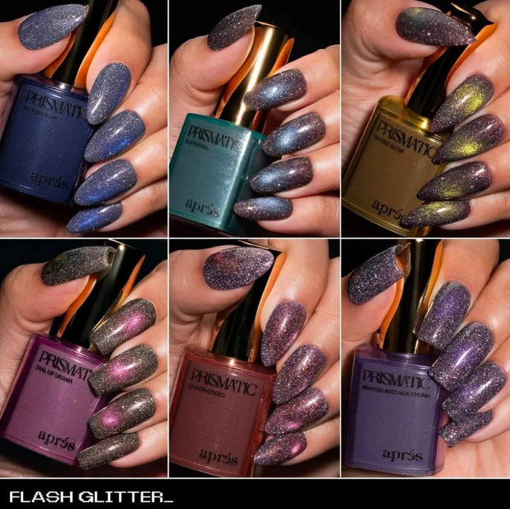 Apres Gel Couleur - Prismatic Flash Glitter Collection | 6 Pieces Collection