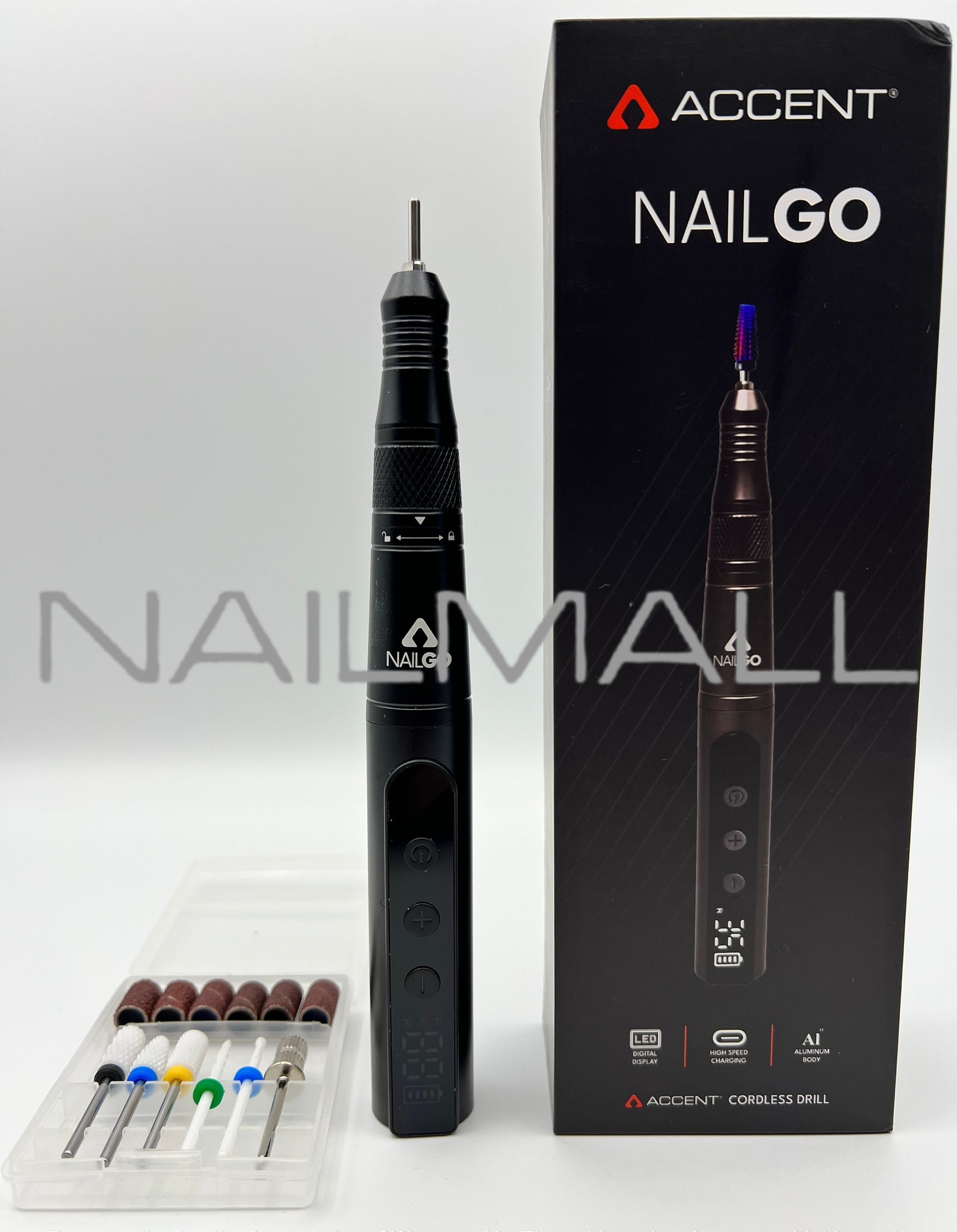 Accent Nailgo Cordless Nail Drill with C-Type Charging and Digital Display