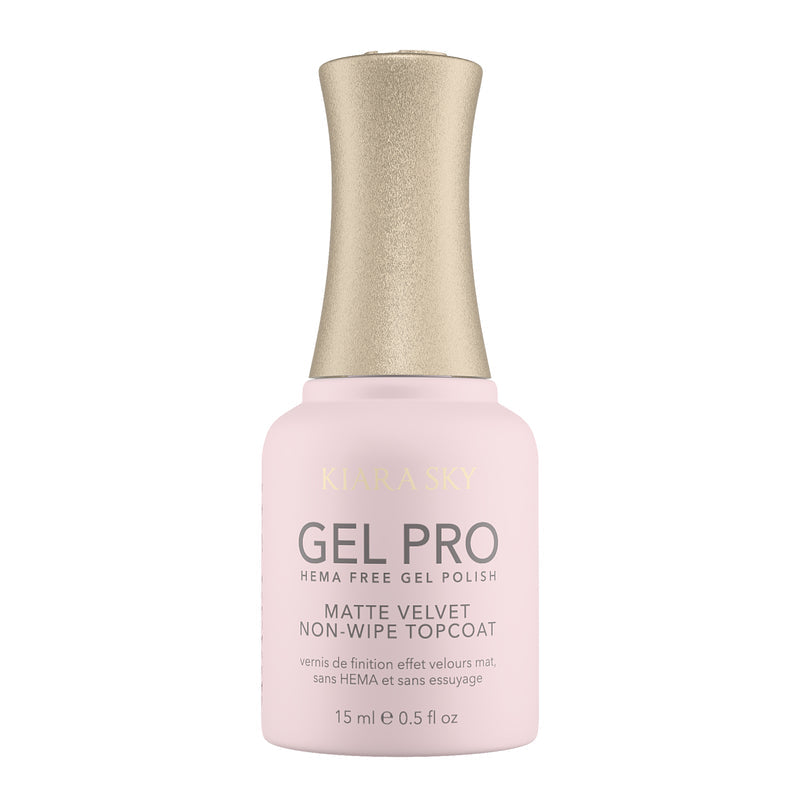 Kiara Sky Gel-Pro HEMA-Free Polish - Matte Velvet Non-Wipe TopCoat (HFMVTC)
