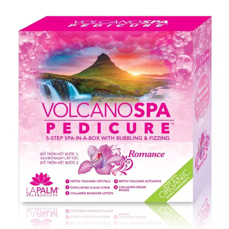 La Palm Volcano Spa 6 in 1 Pedicure Kit with Spa Liner - Romance
