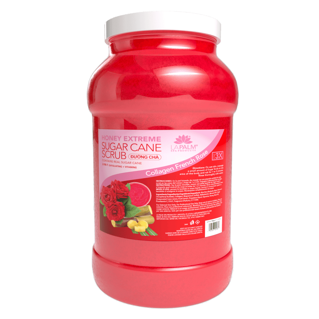 LA PALM Honey Extreme Sugar Cane Scrub - Collagen French Rose