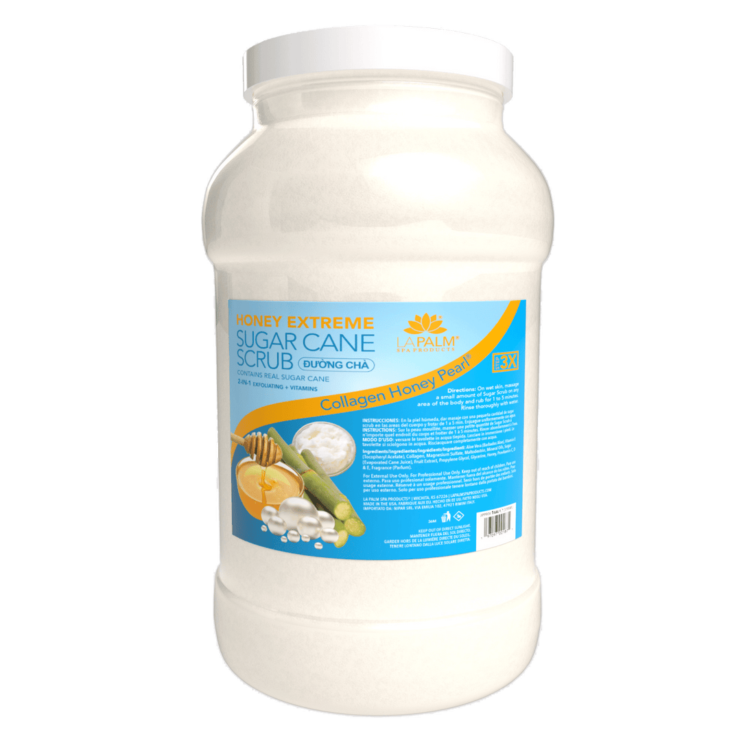 LA PALM Honey Extreme Sugar Cane Scrub - Collagen Honey Pearl