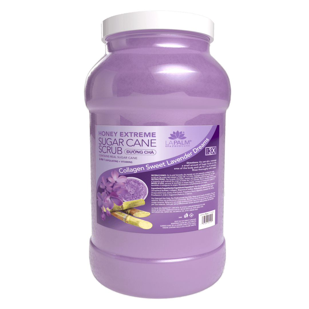LA PALM Honey Extreme Sugar Cane Scrub - Collagen Sweet Lavender Dreams