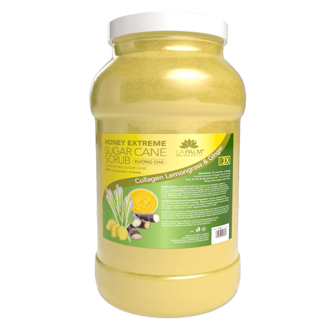 LA PALM Honey Extreme Sugar Cane Scrub - Collagen Lemongrass & Ginger