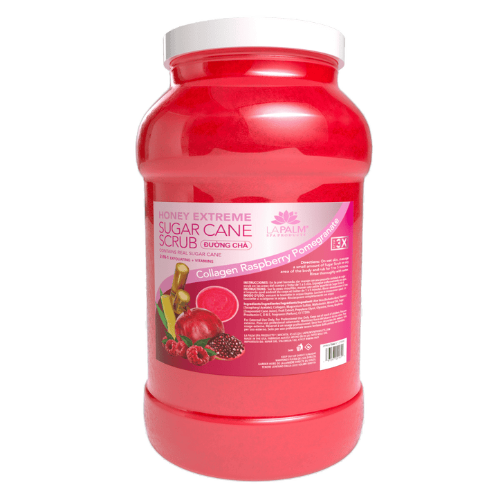 LA PALM Honey Extreme Sugar Cane Scrub - Collagen Raspberry Pomegranate