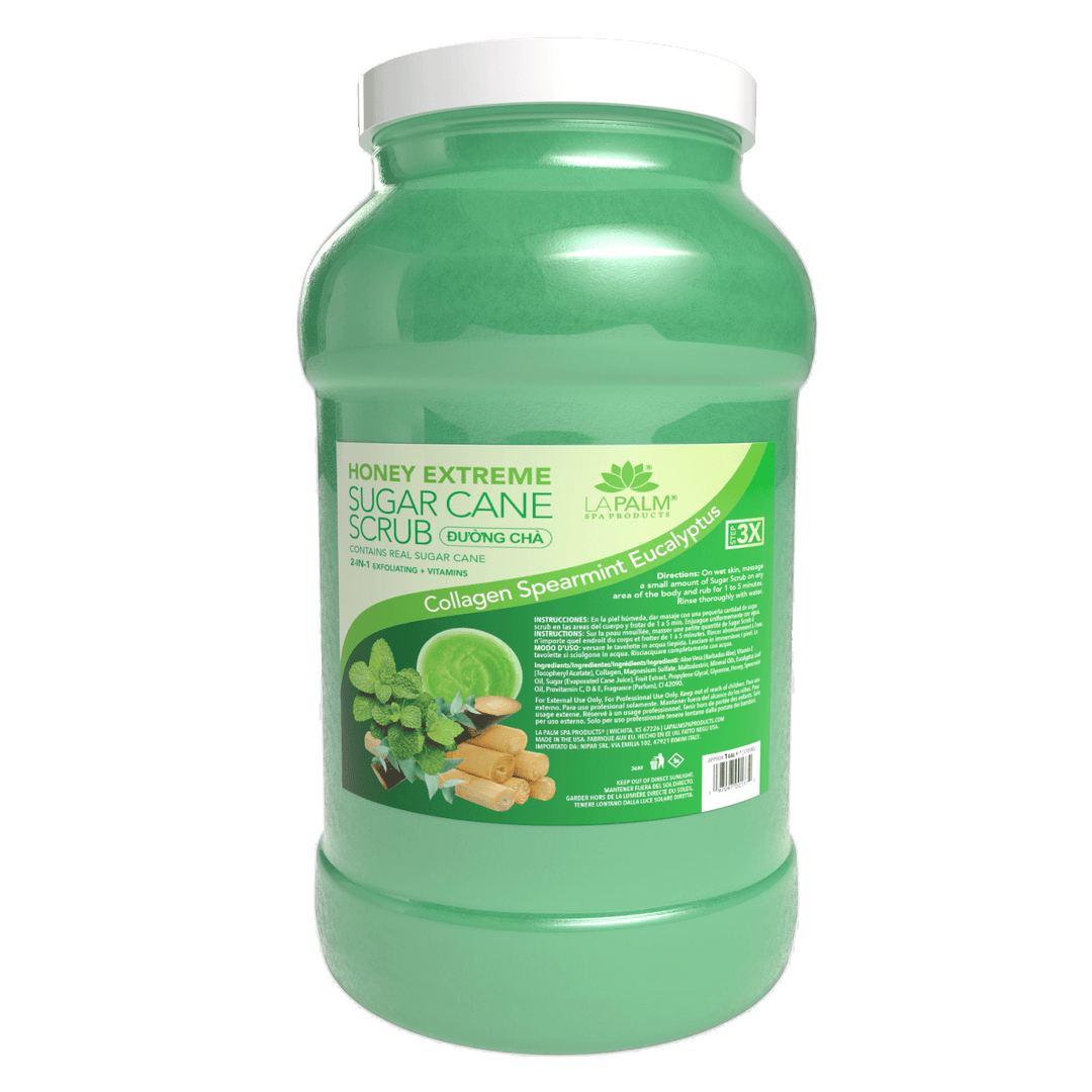 LA PALM Honey Extreme Sugar Cane Scrub - Collagen Spearmint Eucalyptus