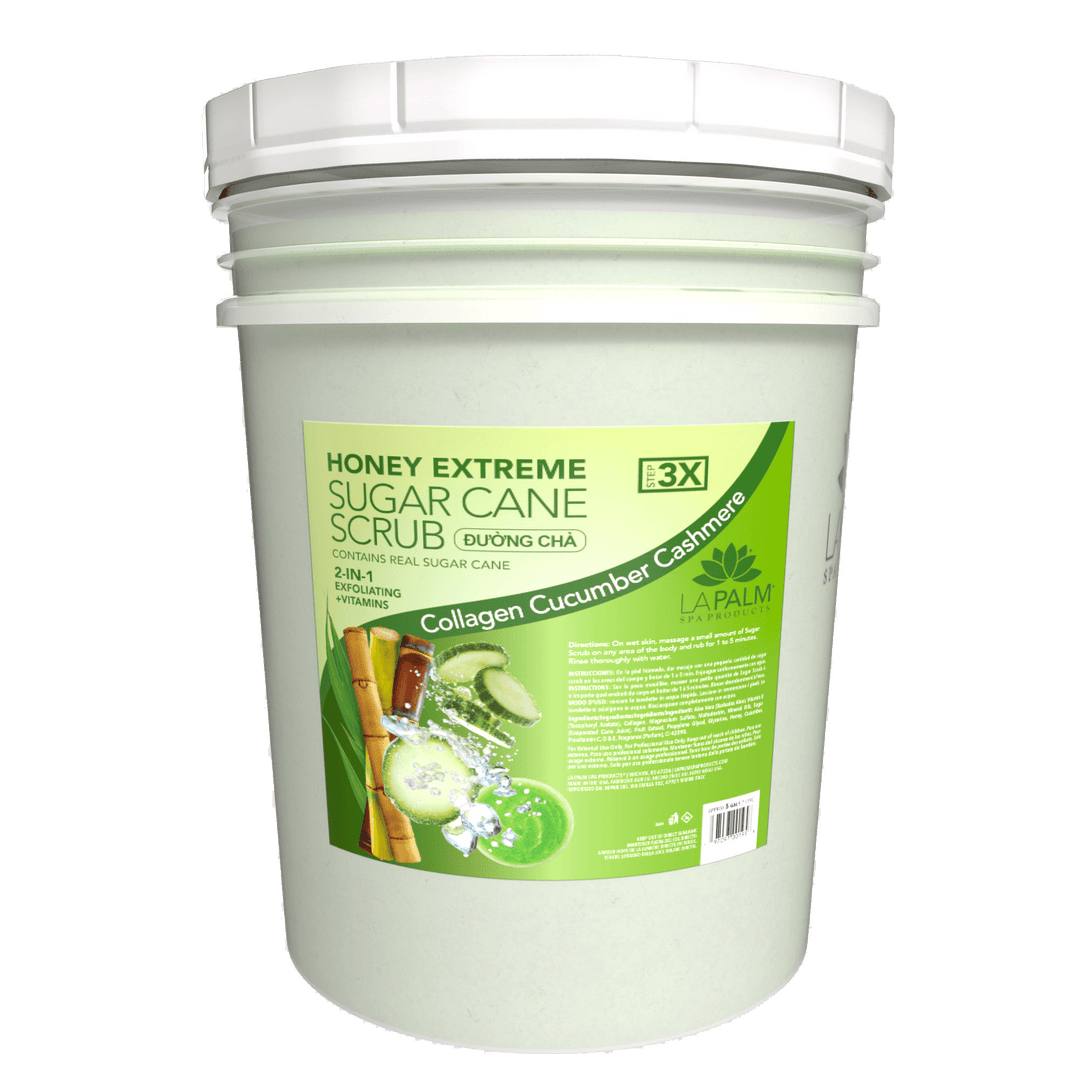 LA PALM Honey Extreme Sugar Cane Scrub - Collagen Cucumber Cashmere