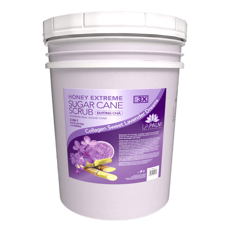 LA PALM Honey Extreme Sugar Cane Scrub - Collagen Sweet Lavender Dreams