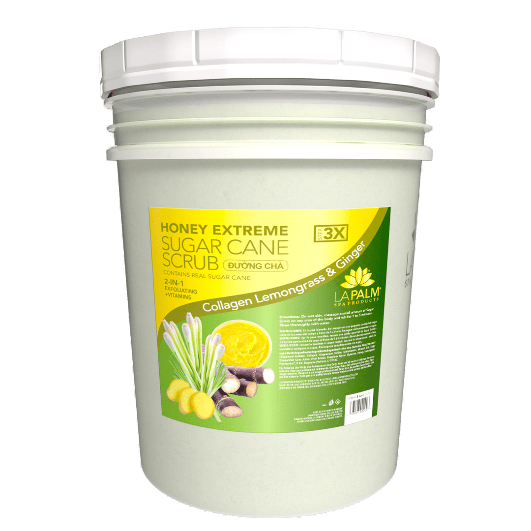 LA PALM Honey Extreme Sugar Cane Scrub - Collagen Lemongrass & Ginger
