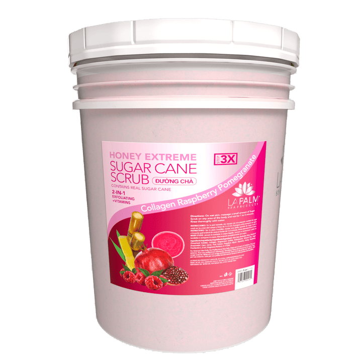 LA PALM Honey Extreme Sugar Cane Scrub - Collagen Raspberry Pomegranate
