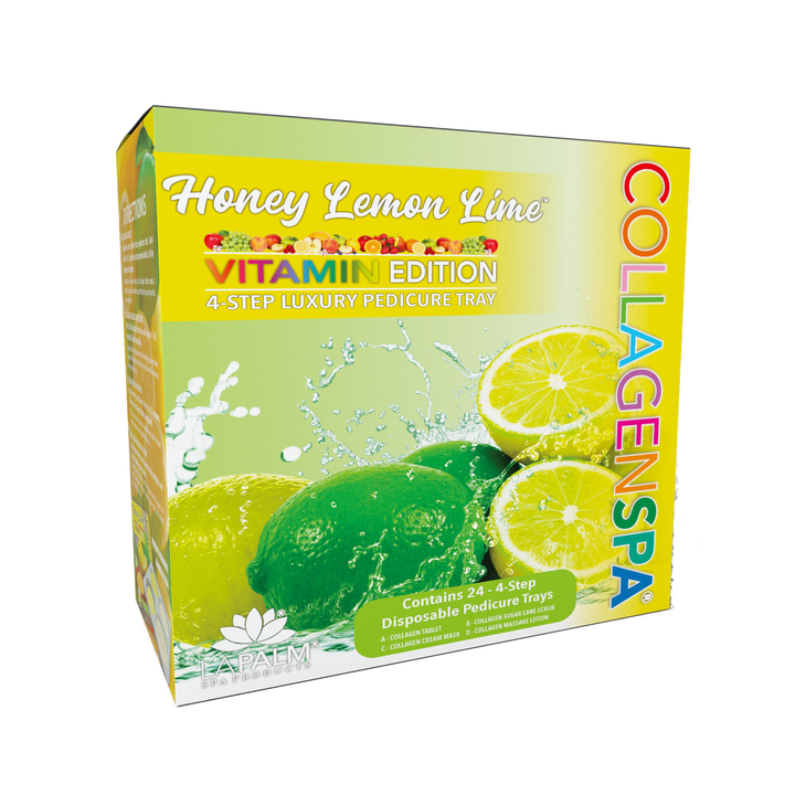 La Palm CollagenSpa Vitamin Edition 4 Step Pedicure Tray - Honey Lemon Lime (24 Count)