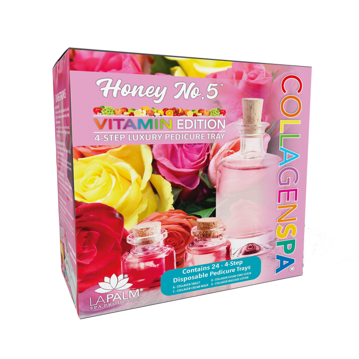 La Palm CollagenSpa Vitamin Edition 4 Step Pedicure Tray - Honey No. 5 (24 Count)