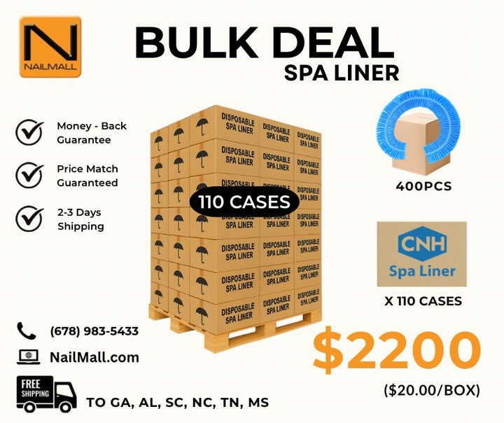 Disposable Pedicure Spa Liner – Pallet Bulk Deal (110 Cases / 44,000 Liners)
