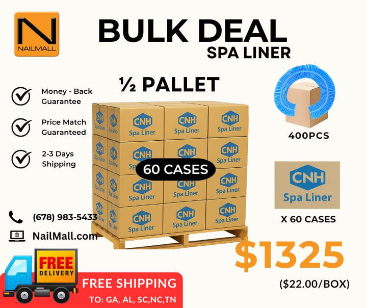 Disposable Pedicure Spa Liner – Half & Full Pallet Options (400pcs/Box)