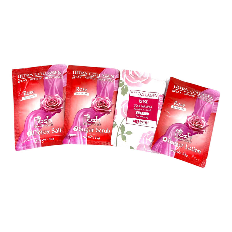 Rose - Posh Ultra Collagen 4-in-1 Pedicure/Manicure Kit
